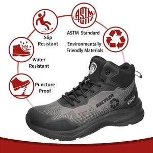 OUXX Eco-Friendly Men's Hiking / Service Boots, Soft Toe, Lightweight Boots❣️NIB